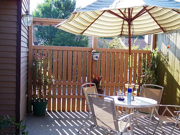 Half of the upstairs deck.