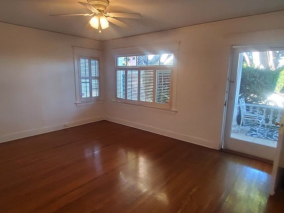 Living room entry with shutters open