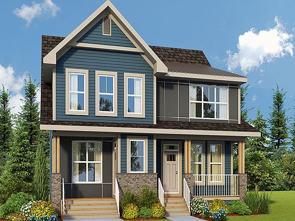 Farmhouse 2 elevation for the Linden model by Brookfield Residential in Calgary.