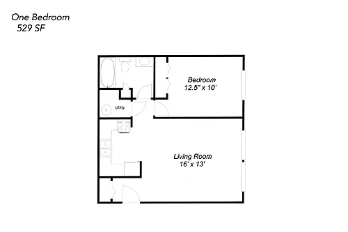 Floor plan One Bedroom