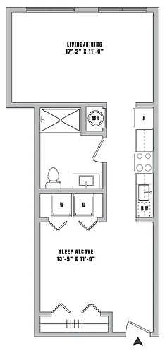 Floor plan Studio-S10