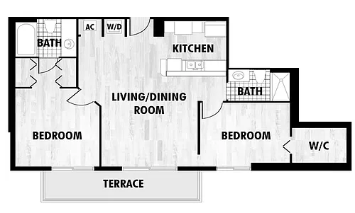 Floor plan Unit A East