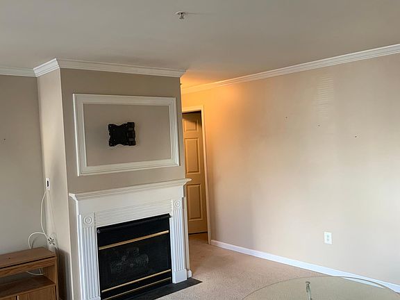 living room with gas fireplace