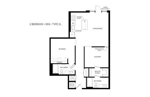 Floor plan Vermilion - Jr. 2 Bedroom Deluxe