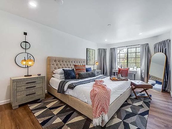 Large master bedroom, large closets and with bay windows