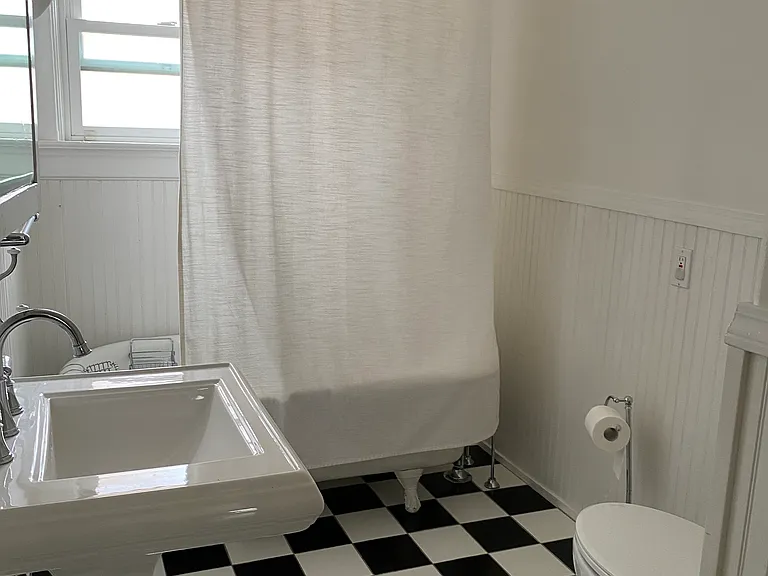 Clawfoot tub and shower