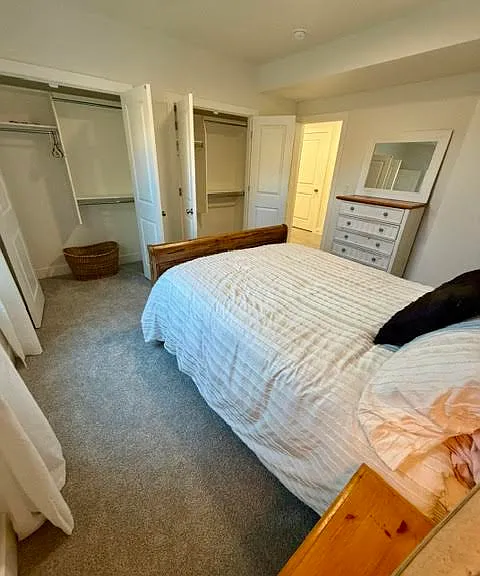 Two large closets in the bedroom