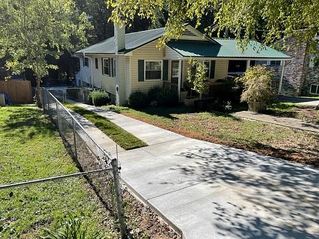 Lower level driveway view