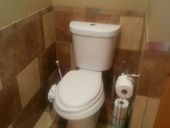 New tile, water saving tolet
