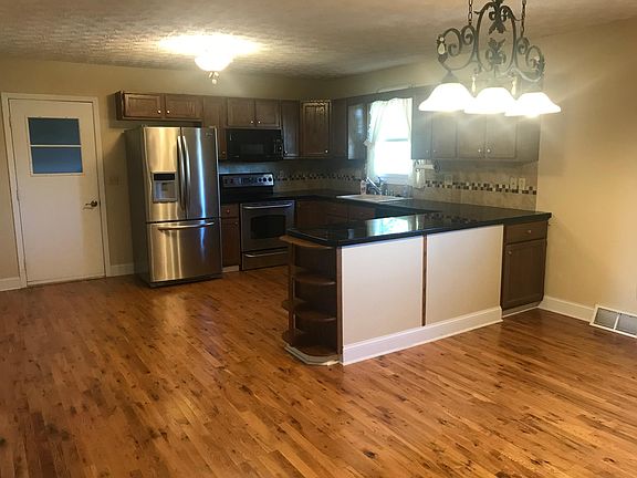 Kitchen with entry into the 2-car garage