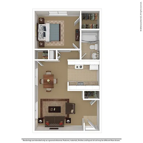 Floor plan One Bedroom