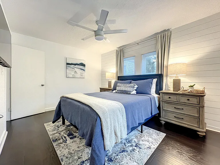 Back Bedroom - private with blackout shades and smart TV