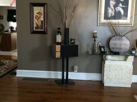 Living room with Kitchen view