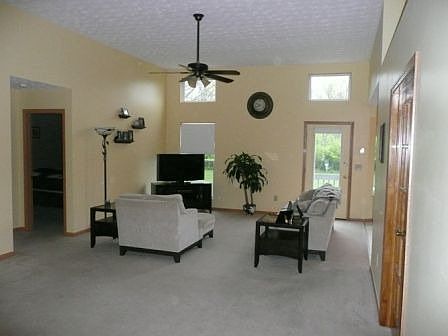 living room from front entry