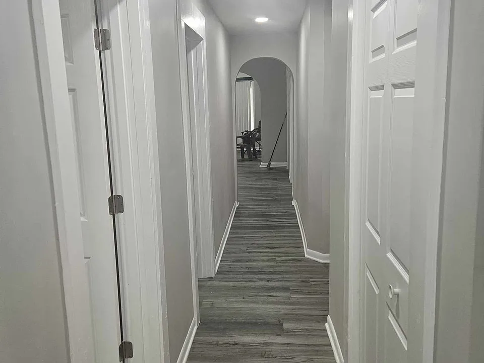 View down the hall