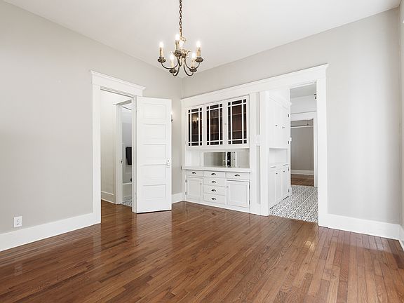Formal dining room with original built-in buffet