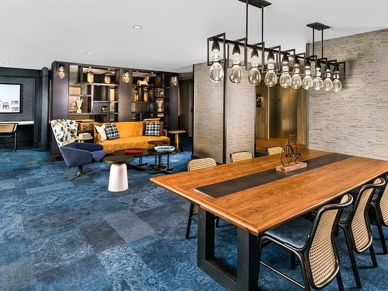 Expansive clubhouse and social lounge with space for personal gatherings