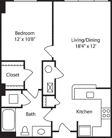Floor plan B3 with Bay Window