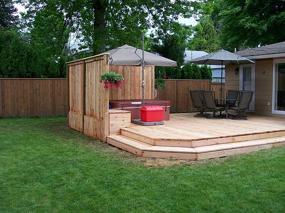 new deck and spa