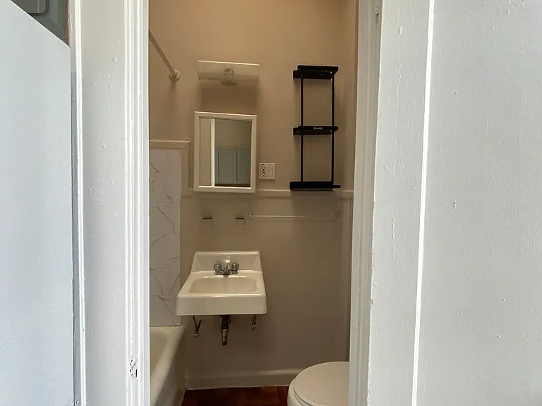 Bathroom view from kitchen