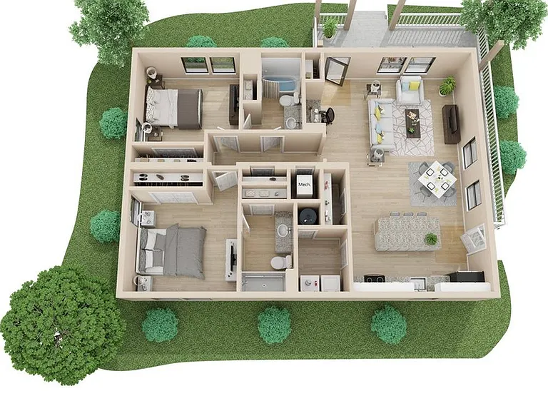 2 Bedroom | 2 Bath | 1300 SF 2 Bedroom | 2 Bath | 1300 SF