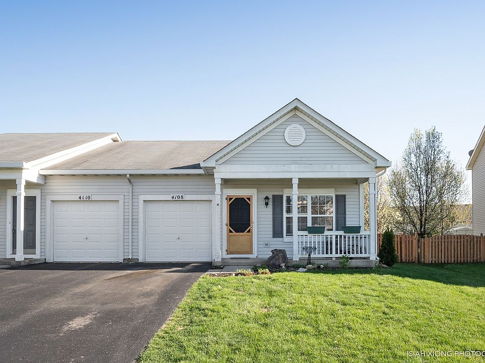 front porch, 1 car garage and driveway