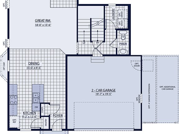 first floor Fenway floor plan William Ryan Homes
