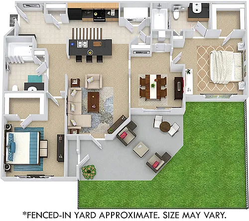 Floor plan Kenyon with Fenced-In Yard