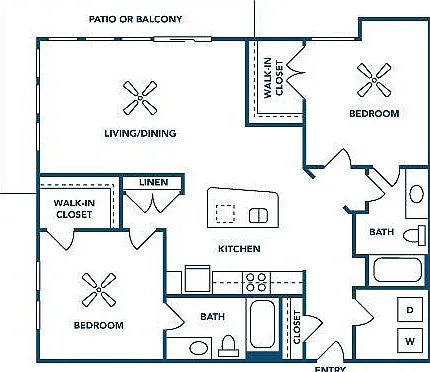 2 Bedroom | 2 Bath | 1108 SF 2 Bedroom | 2 Bath | 1108 SF