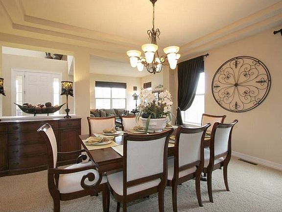 Coved ceilings in dining room