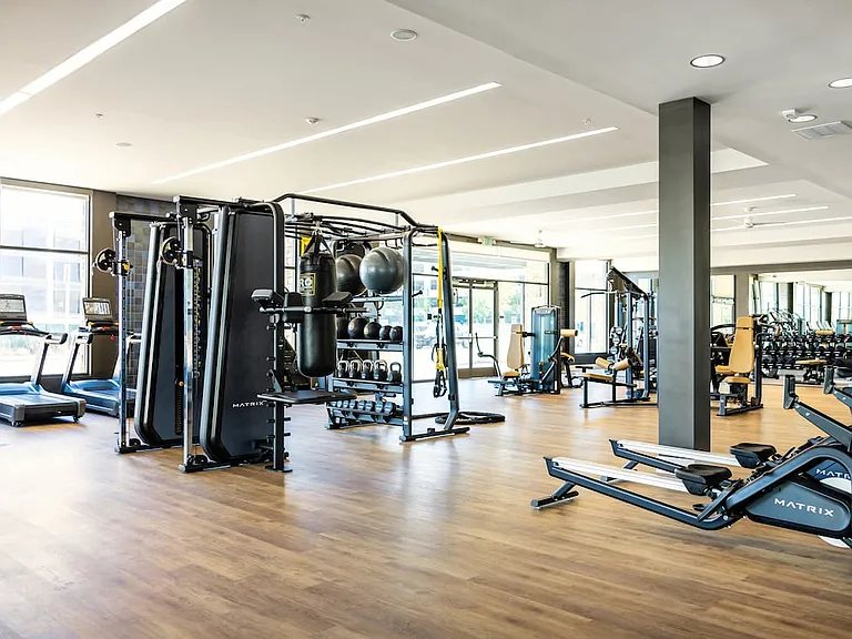 Phase I fitness center with strength equipment