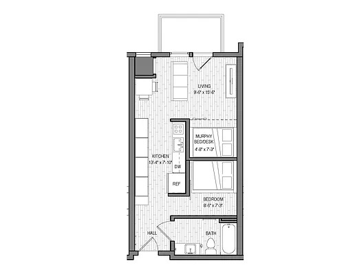 Floor plan Copper (W/ Den) - Unfurnished