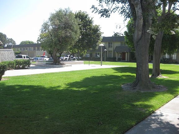 Green area outside the front door.