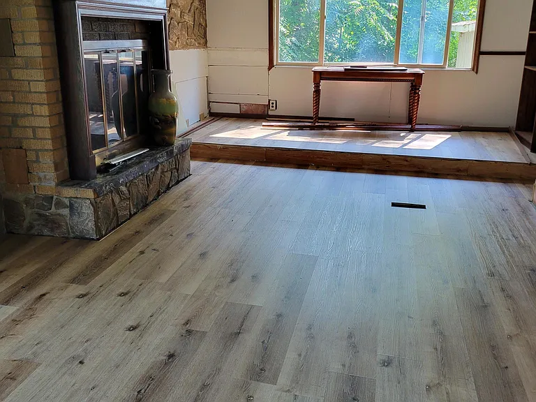 Living Room, with new flooring