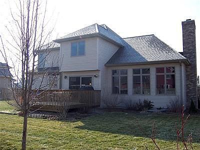 From Back yard showing deck and Fenced area