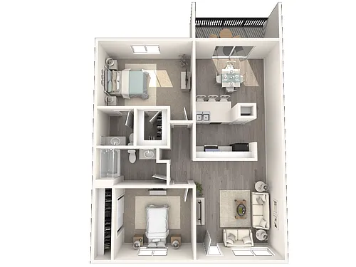 Floor plan Renovated 2 Bed 1.5 Bath