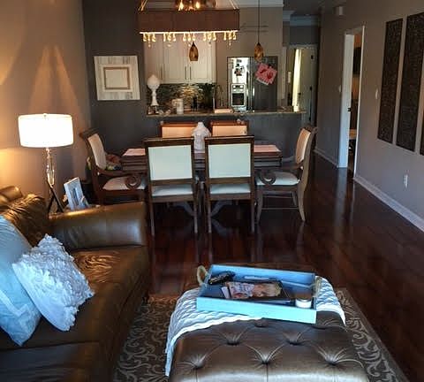 Beautiful hardwood floors through the main area.