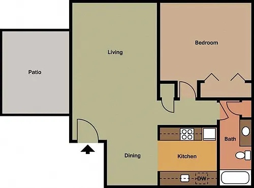 Floor plan 1 Bedroom
