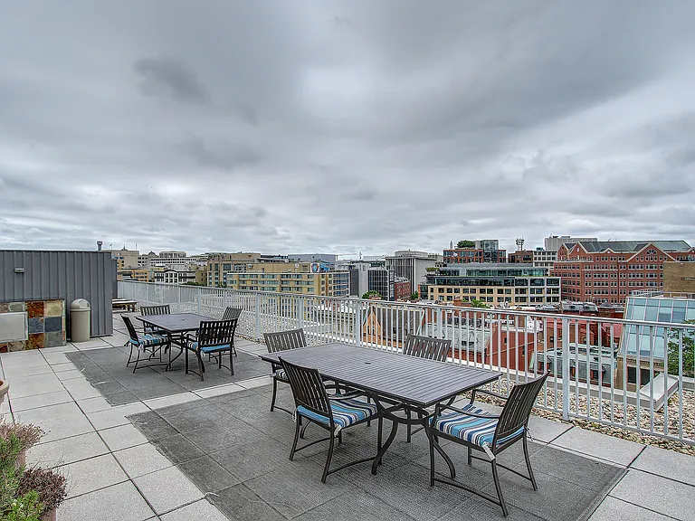 Roof Deck with Dining Tables and Grills