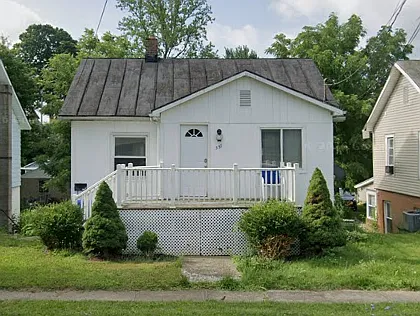 Front of home. Parking located in the back alley. 1 designated parking spot.