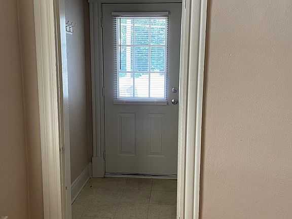 Front door and entry foyer