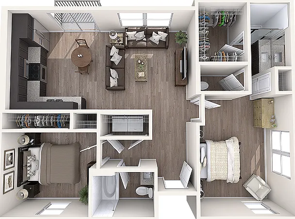2 bedroom, 2 bathroom floorplan 2 bedroom, 2 bathroom floorplan