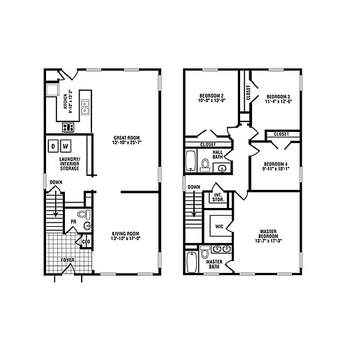 Floor plan 4 Bedroom