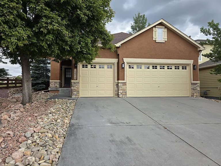 Front entry and garage entry