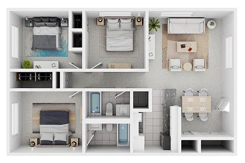 Floor plan B1C