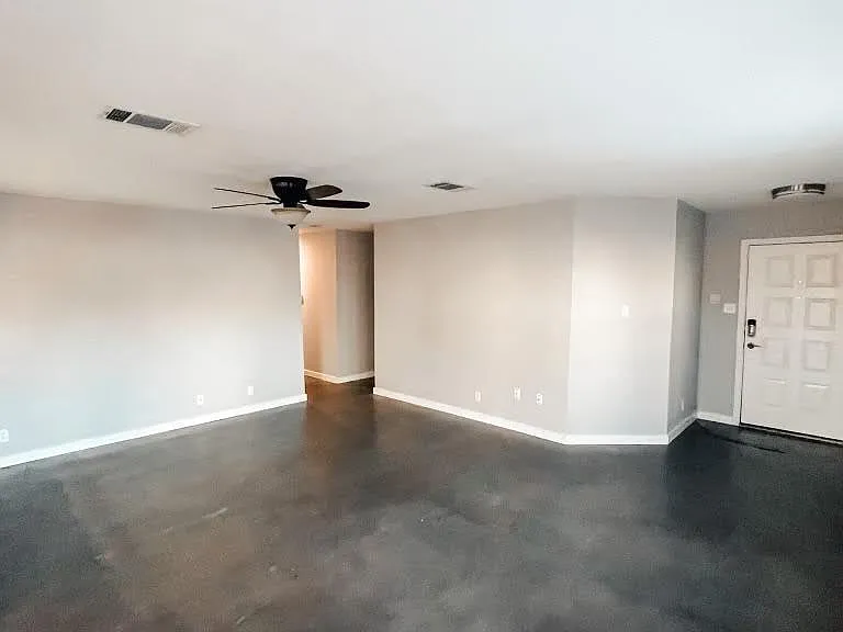 entryway and living room