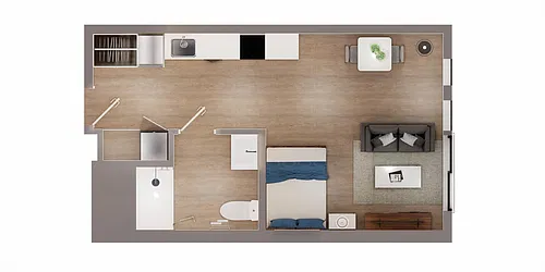 Floor plan Studio Premium