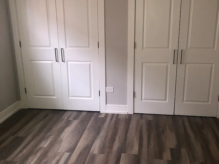 Master bedroom with double closets