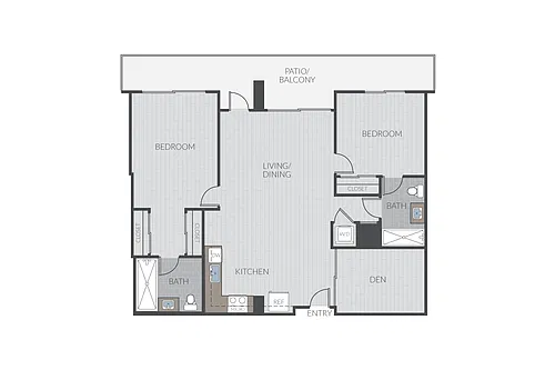Floor plan Plan 2J + Den
