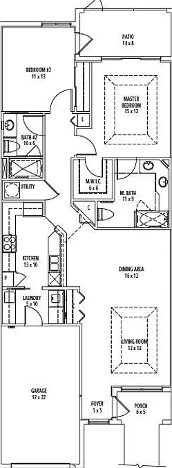 2 bed, 2.0 bath, 1330 sqft, $1,900 — Photo 3